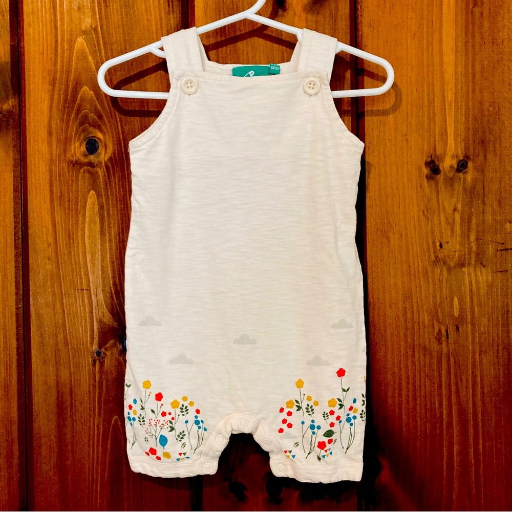 3-6M Little Green Radicals Summer Overalls, Romper